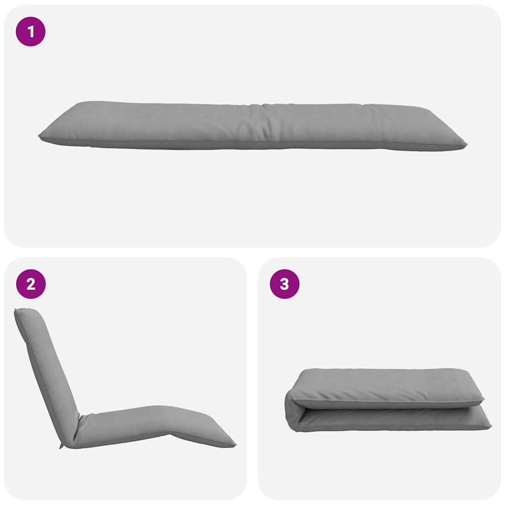 Sonnenliege Klappbar Grau 175x54x8,5 cm Oxford-Gewebe