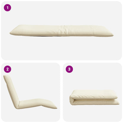 Sonnenliege Klappbar Creme 175x54x8,5 cm Oxford-Gewebe