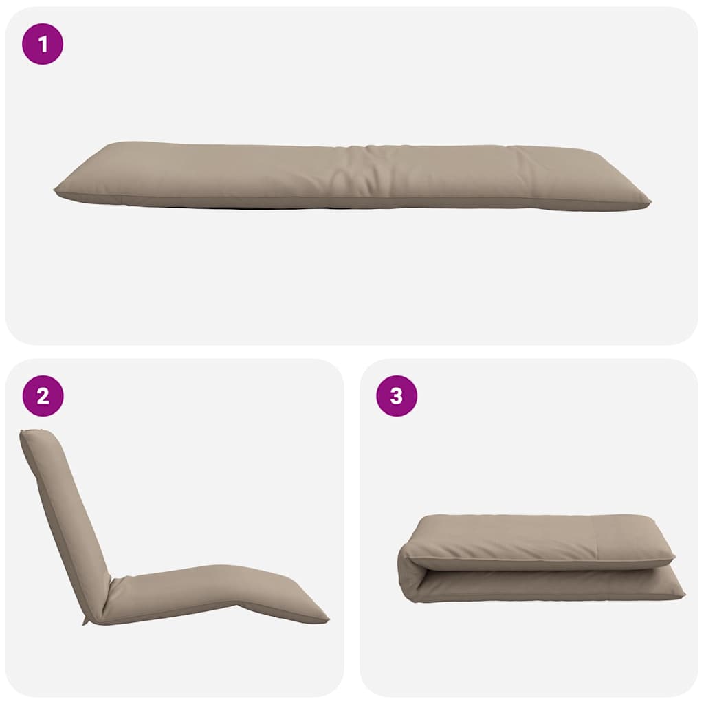 Sonnenliege Klappbar Taupe 175x54x8,5 cm Oxford-Gewebe