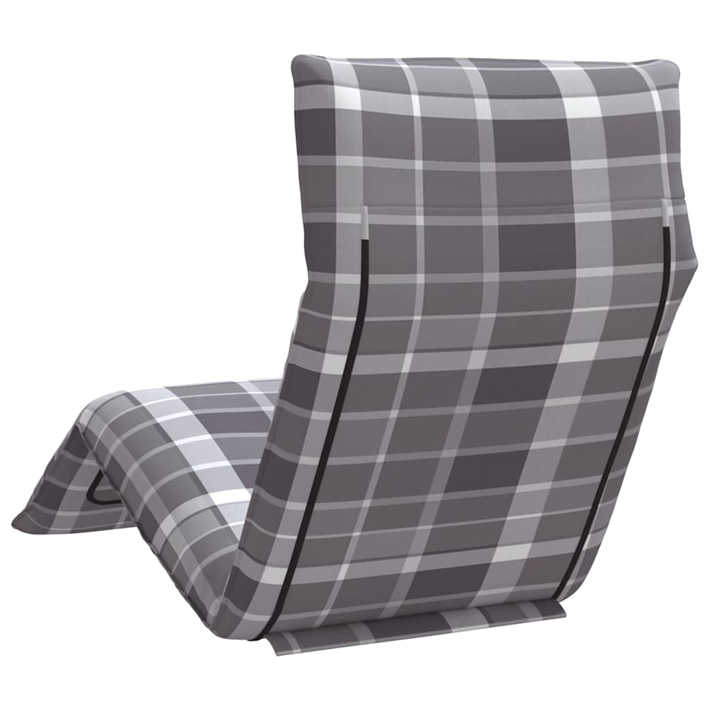 Sonnenliege Klappbar Grau Karomuster 175x54x8,5cm Oxford-Gewebe