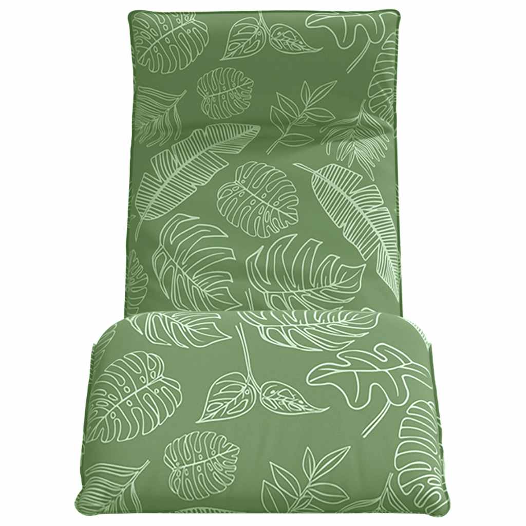 Sonnenliege Klappbar Blattmuster 175x54x8,5 cm Oxford-Gewebe