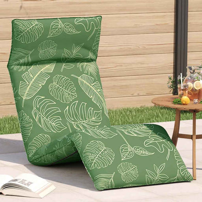 Sonnenliege Klappbar Blattmuster 175x54x8,5 cm Oxford-Gewebe