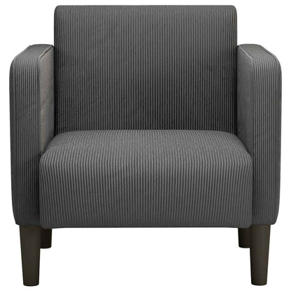 Sessel mit Armlehnen Dunkelgrau 54 cm Cordstoff