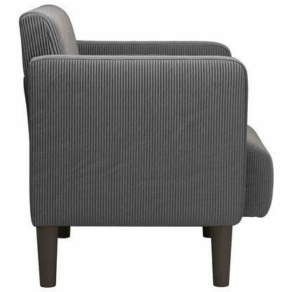 Sessel mit Armlehnen Dunkelgrau 54 cm Cordstoff