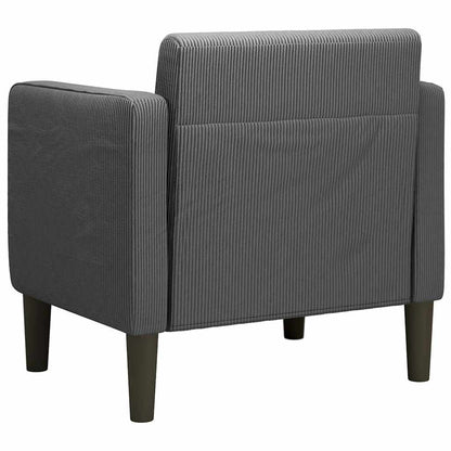Sessel mit Armlehnen Dunkelgrau 54 cm Cordstoff
