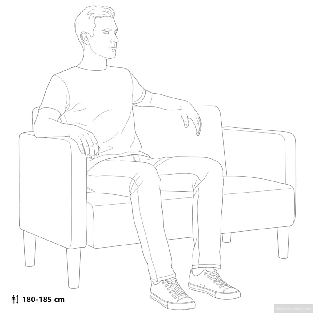 Zweisitzer-Sofa Creme 109 cm Cordstoff