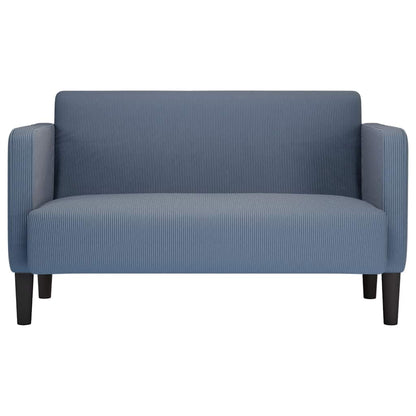 Zweisitzer-Sofa Blau 109 cm Cordstoff