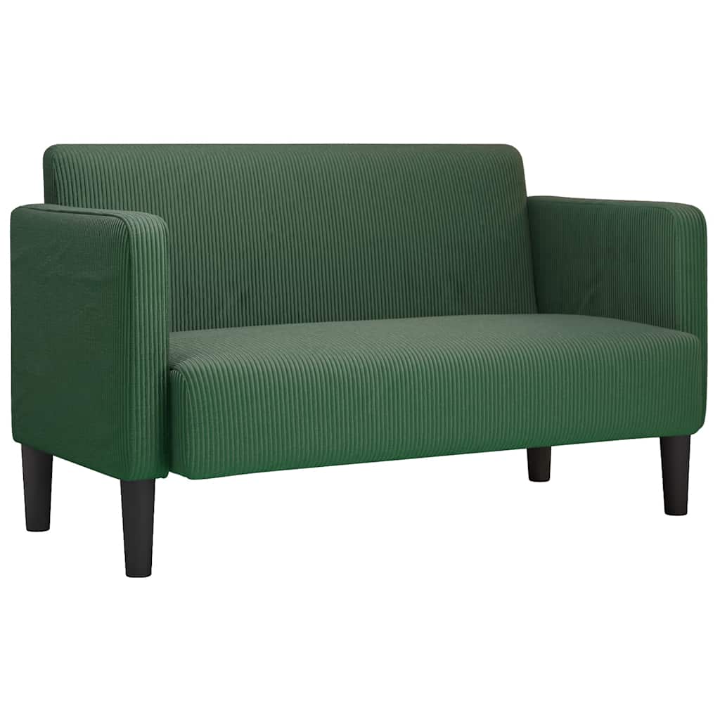 Zweisitzer-Sofa Dunkelgrün 109 cm Cordstoff
