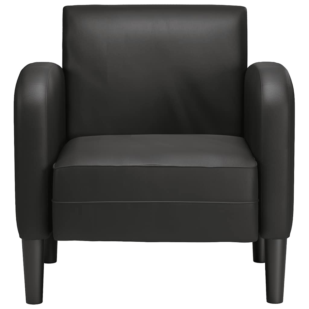 Sessel mit Armlehnen Schwarz 54 cm Kunstleder