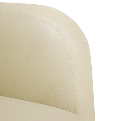 Sessel mit Armlehnen Creme 54 cm Kunstleder
