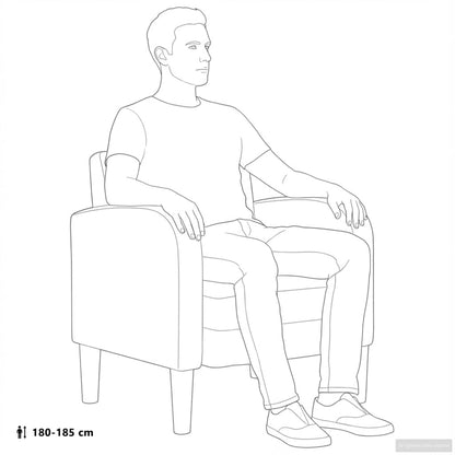 Sessel mit Armlehnen Braun 54 cm Kunstleder