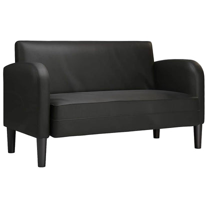 Zweisitzer-Sofa Schwarz 110 cm Kunstleder