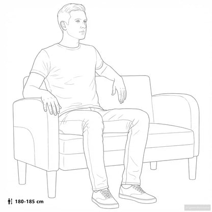 Zweisitzer-Sofa Schwarz 110 cm Kunstleder