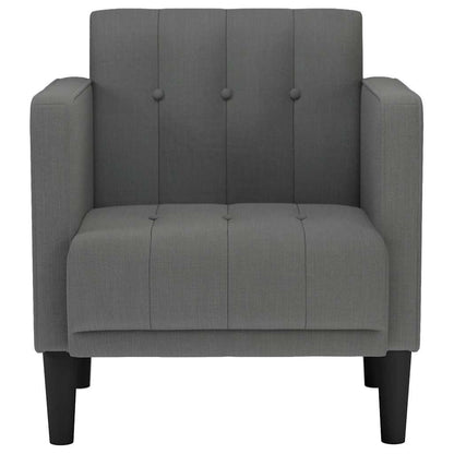 Sessel mit Armlehnen Dunkelgrau 53 cm Stoff