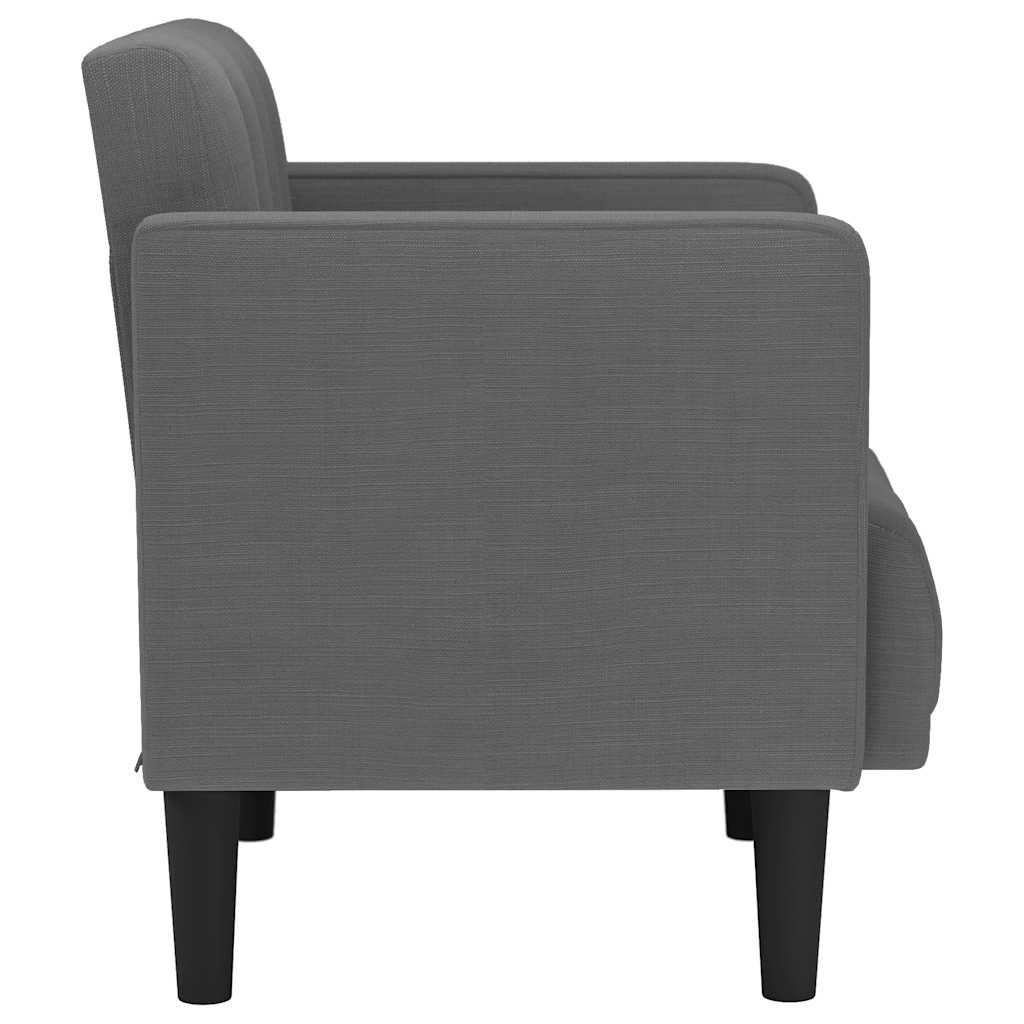 Sessel mit Armlehnen Dunkelgrau 53 cm Stoff