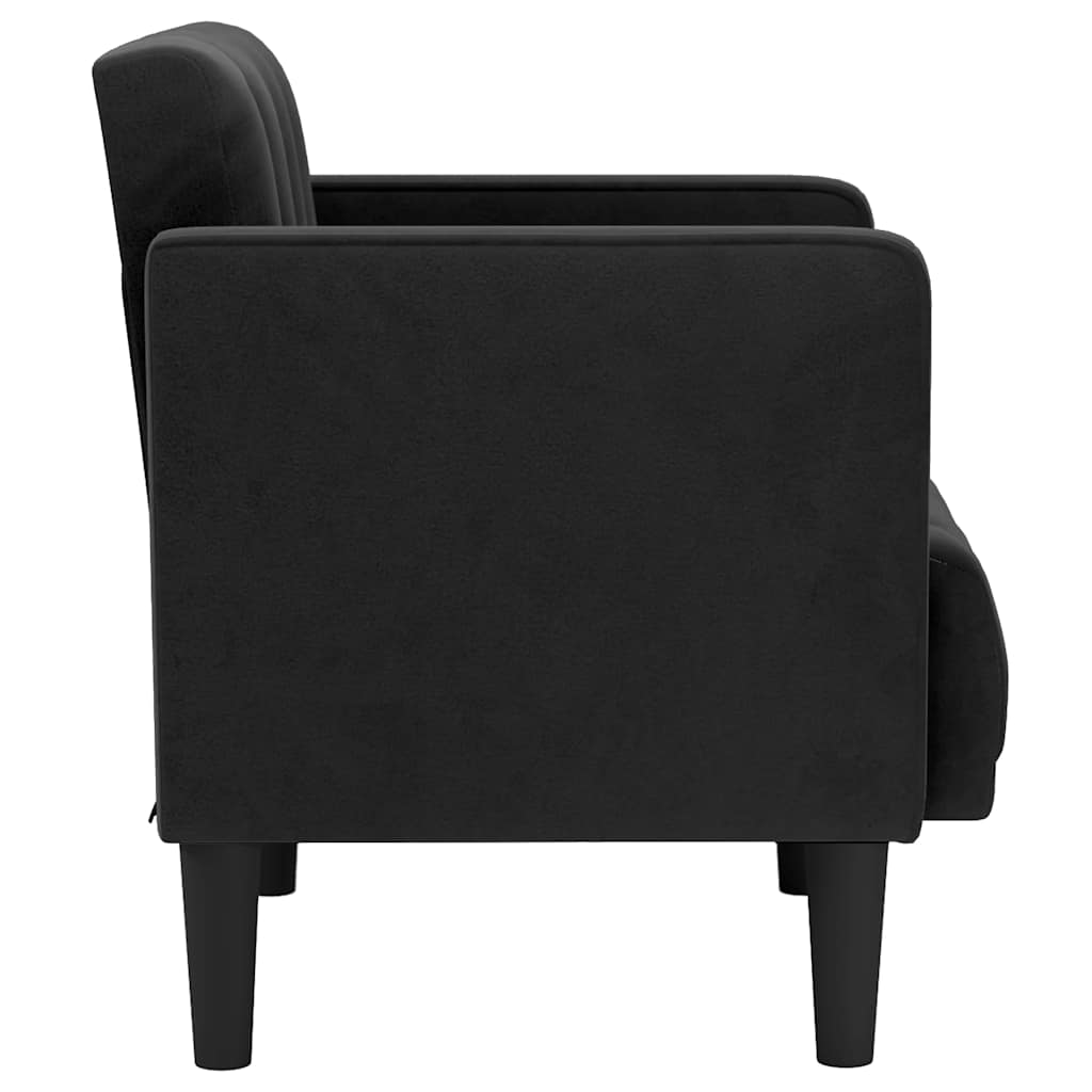Sessel mit Armlehnen Schwarz 53 cm Samt
