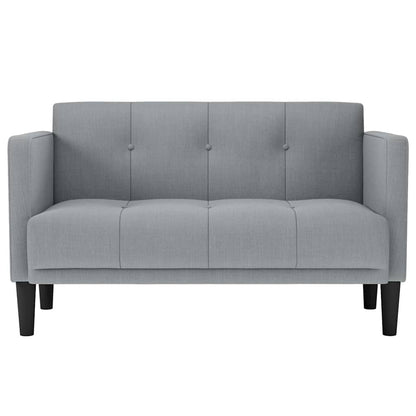 Zweisitzer-Sofa Hellgrau 111 cm Stoff