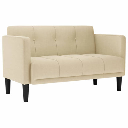 Zweisitzer-Sofa Creme 111 cm Stoff