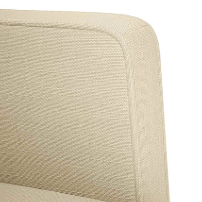 Zweisitzer-Sofa Creme 111 cm Stoff