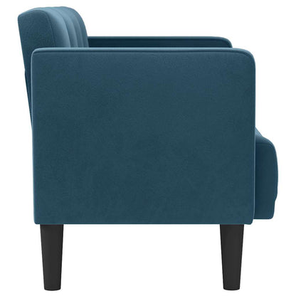 Zweisitzer-Sofa Blau 111 cm Samt