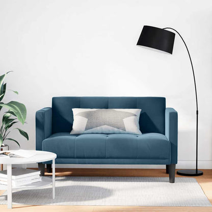 Zweisitzer-Sofa Blau 111 cm Samt