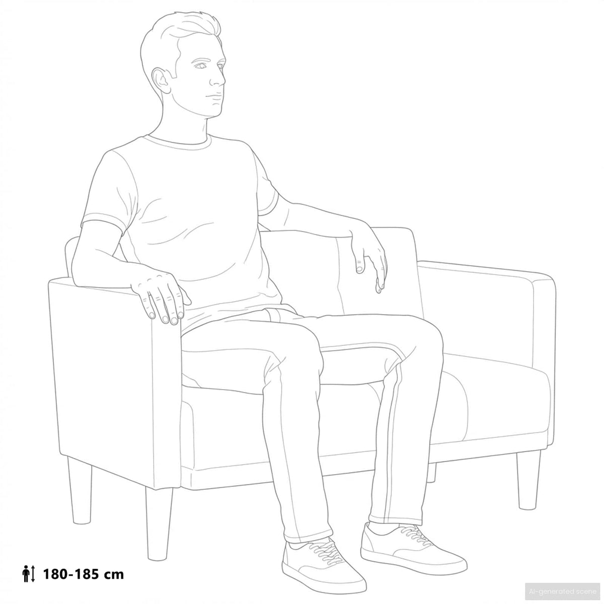 Zweisitzer-Sofa Blau 111 cm Samt