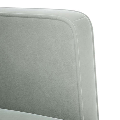 Zweisitzer-Sofa Hellgrau 111 cm Samt