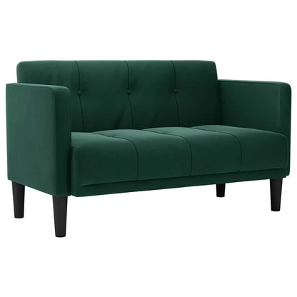 Zweisitzer-Sofa Dunkelgrün 111 cm Samt