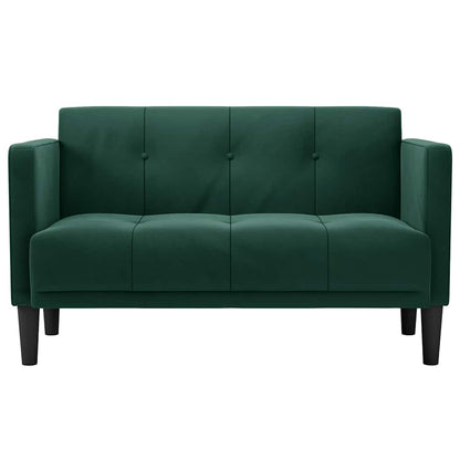 Zweisitzer-Sofa Dunkelgrün 111 cm Samt