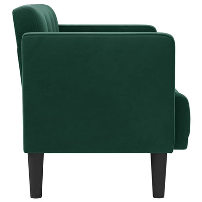 Zweisitzer-Sofa Dunkelgrün 111 cm Samt