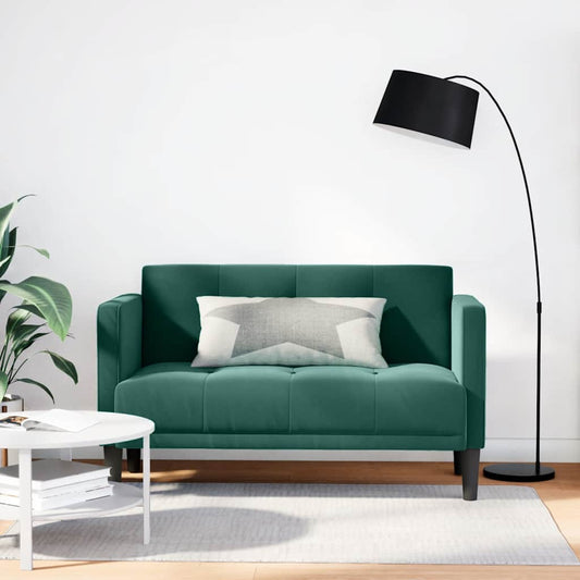 Zweisitzer-Sofa Dunkelgrün 111 cm Samt