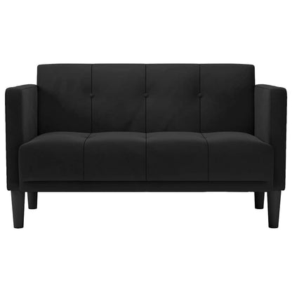 Zweisitzer-Sofa Schwarz 111 cm Samt