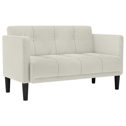 Zweisitzer-Sofa Creme 111 cm Samt