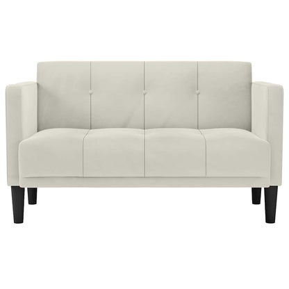 Zweisitzer-Sofa Creme 111 cm Samt