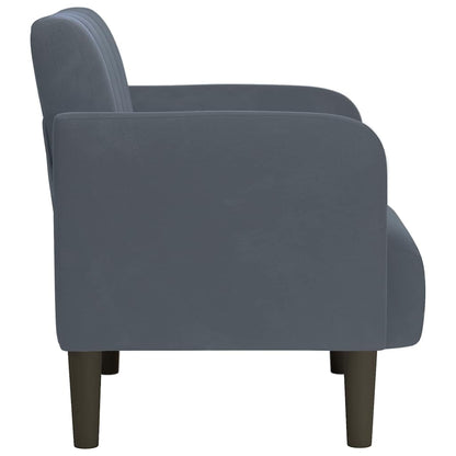 Sessel mit Armlehnen Dunkelgrau 54 cm Samt