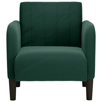 Sessel mit Armlehnen Dunkelgrün 54 cm Samt