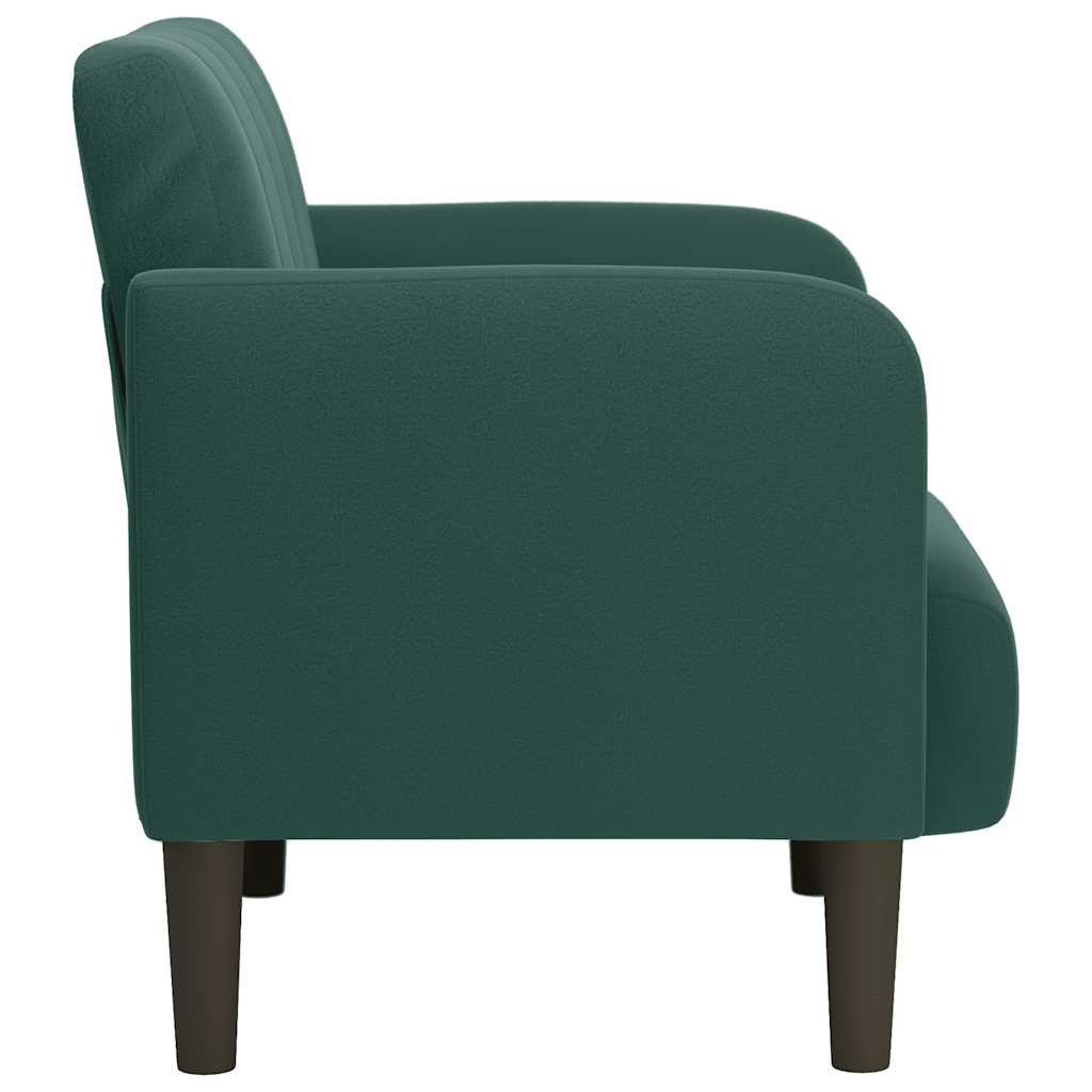 Sessel mit Armlehnen Dunkelgrün 54 cm Samt