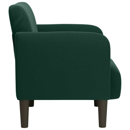 Sessel mit Armlehnen Dunkelgrün 54 cm Samt