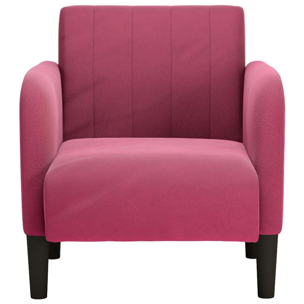 Sessel mit Armlehnen Weinrot 54 cm Samt