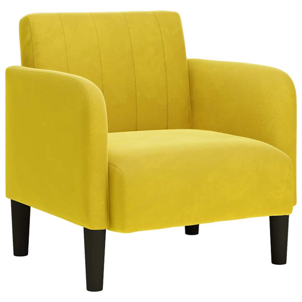 Sessel mit Armlehnen Gelb 54 cm Samt