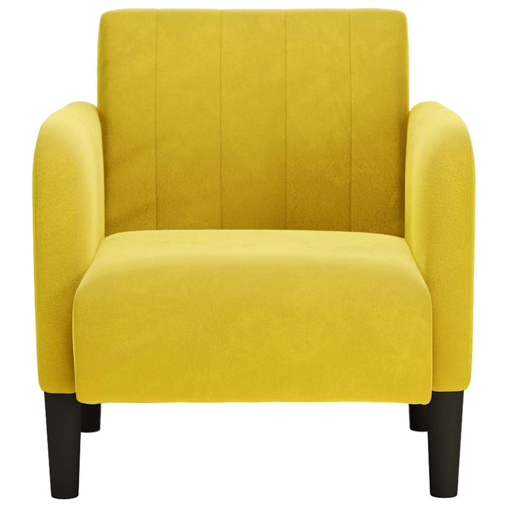 Sessel mit Armlehnen Gelb 54 cm Samt
