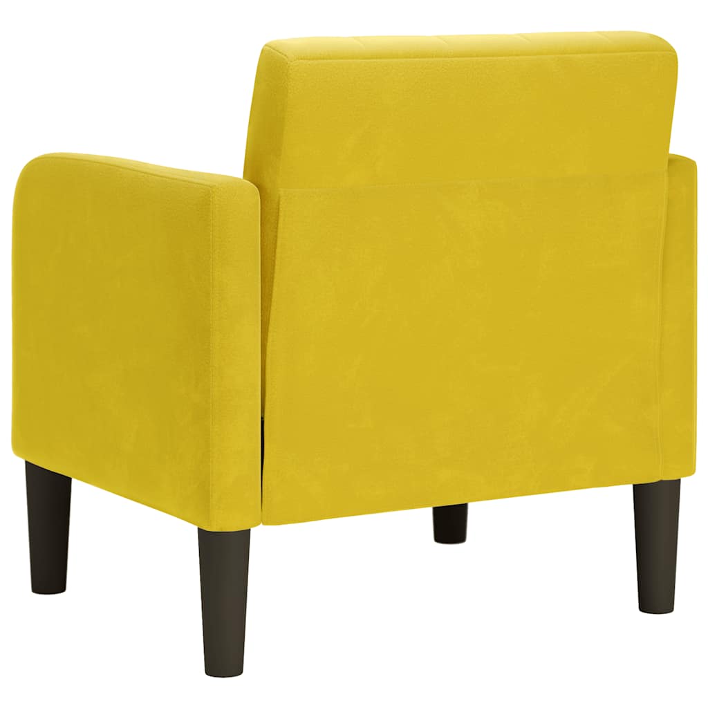 Sessel mit Armlehnen Gelb 54 cm Samt