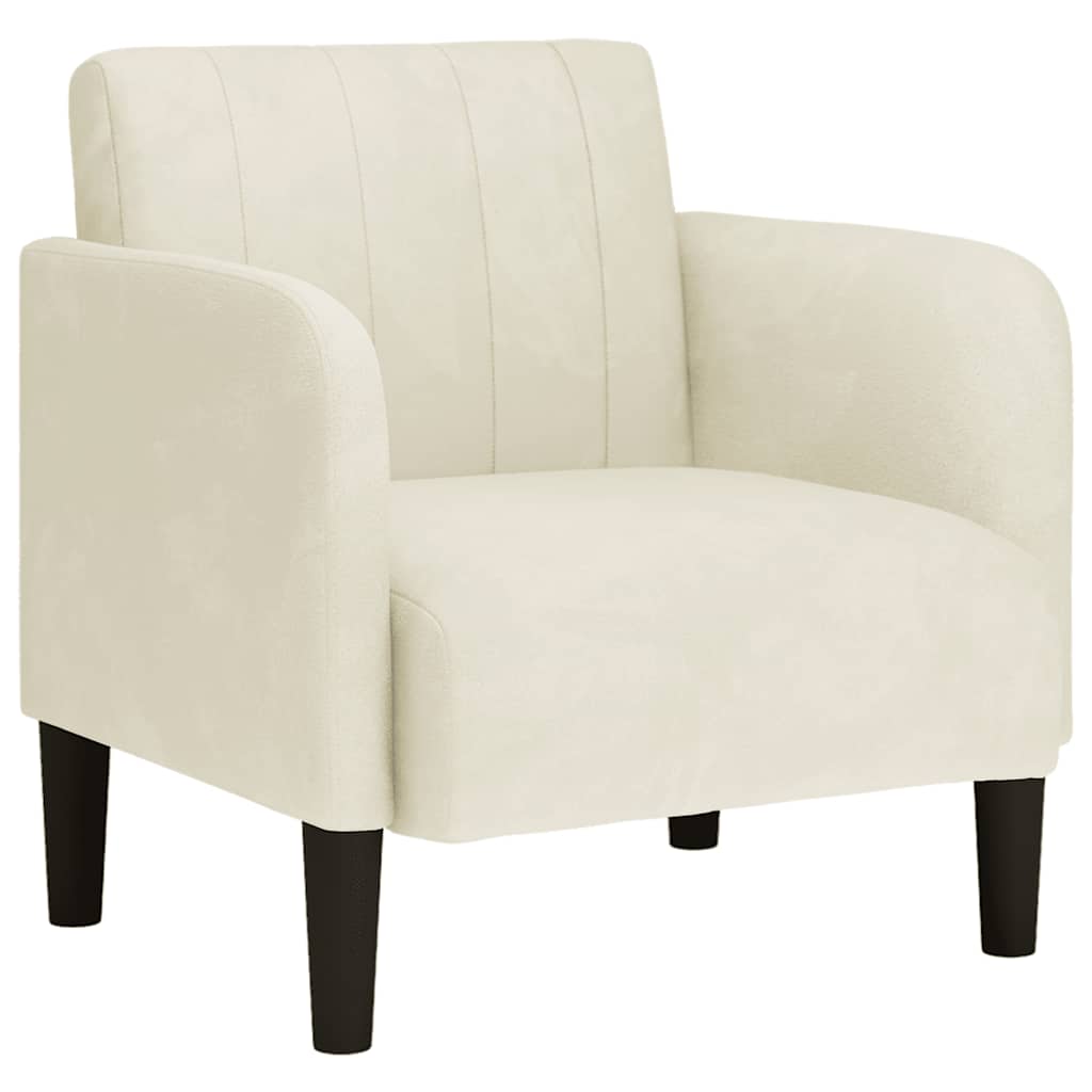 Sessel mit Armlehnen Creme 54 cm Samt