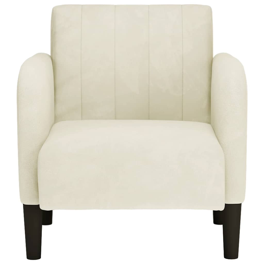 Sessel mit Armlehnen Creme 54 cm Samt
