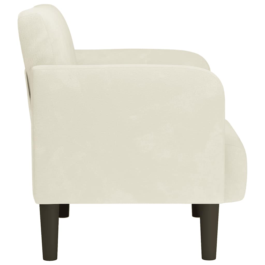 Sessel mit Armlehnen Creme 54 cm Samt