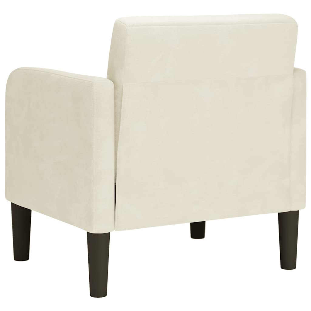 Sessel mit Armlehnen Creme 54 cm Samt