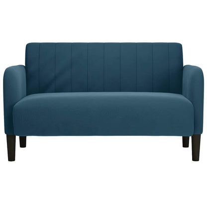 Zweisitzer-Sofa Blau 109 cm Samt