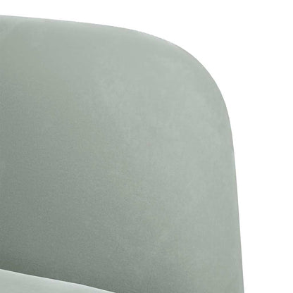 Zweisitzer-Sofa Hellgrau 109 cm Samt