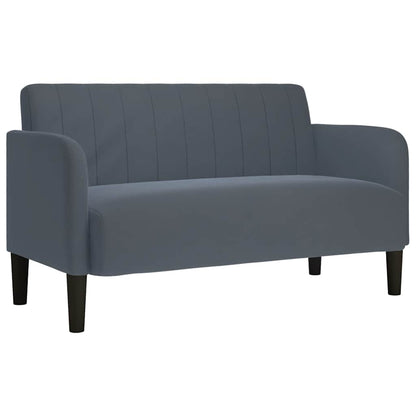 Zweisitzer-Sofa Dunkelgrau 109 cm Samt