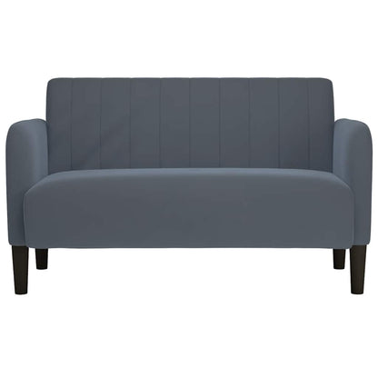 Zweisitzer-Sofa Dunkelgrau 109 cm Samt